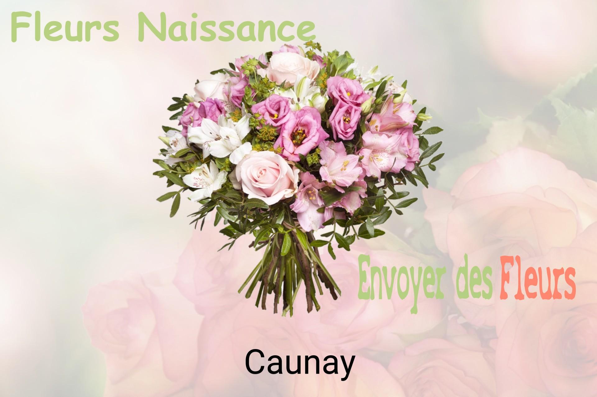 Bouquet de fleurs de naissance livré à Caunay